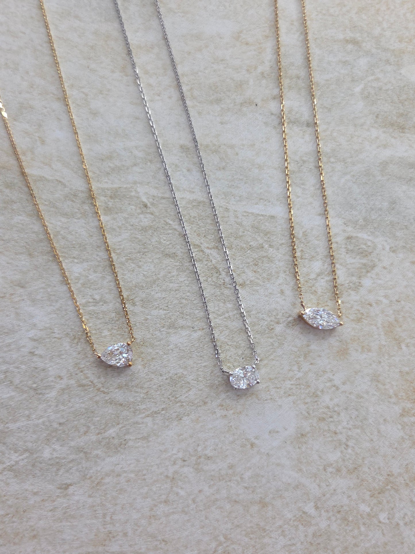 The Pear Solitaire Necklace