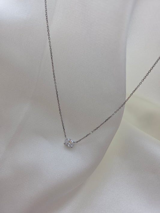 The Oval Solitaire Necklace