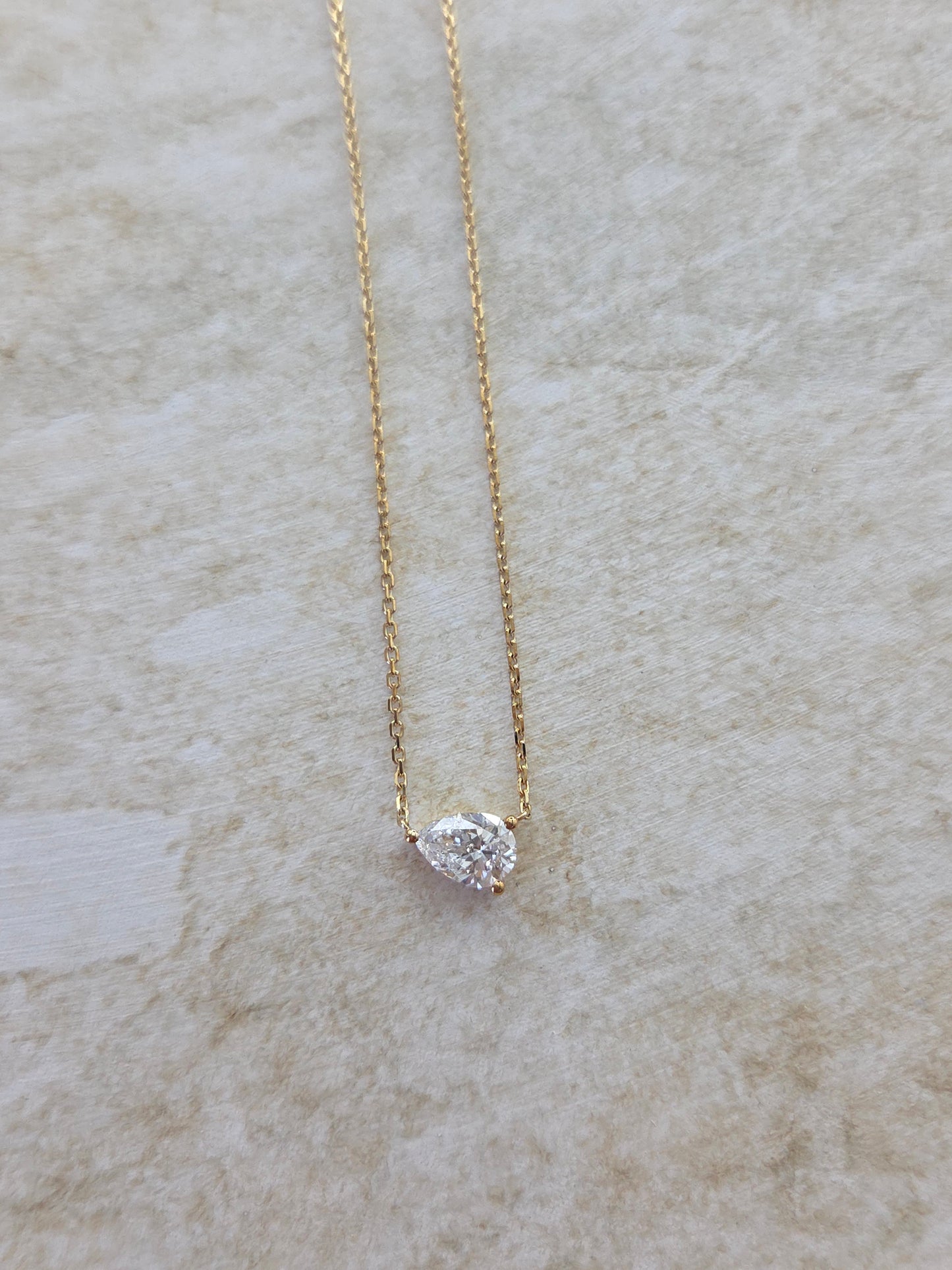 The Pear Solitaire Necklace