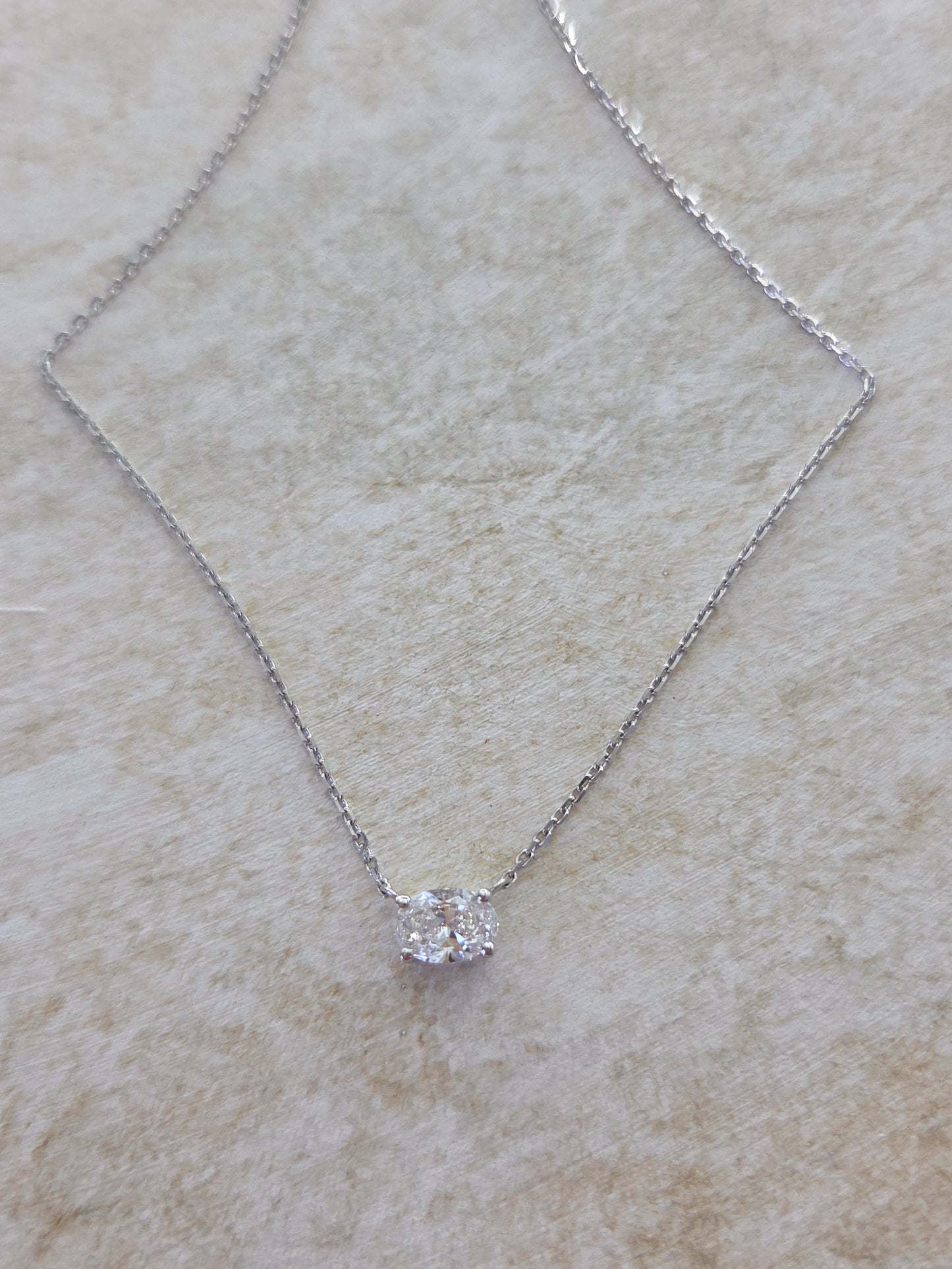 The Oval Solitaire Necklace