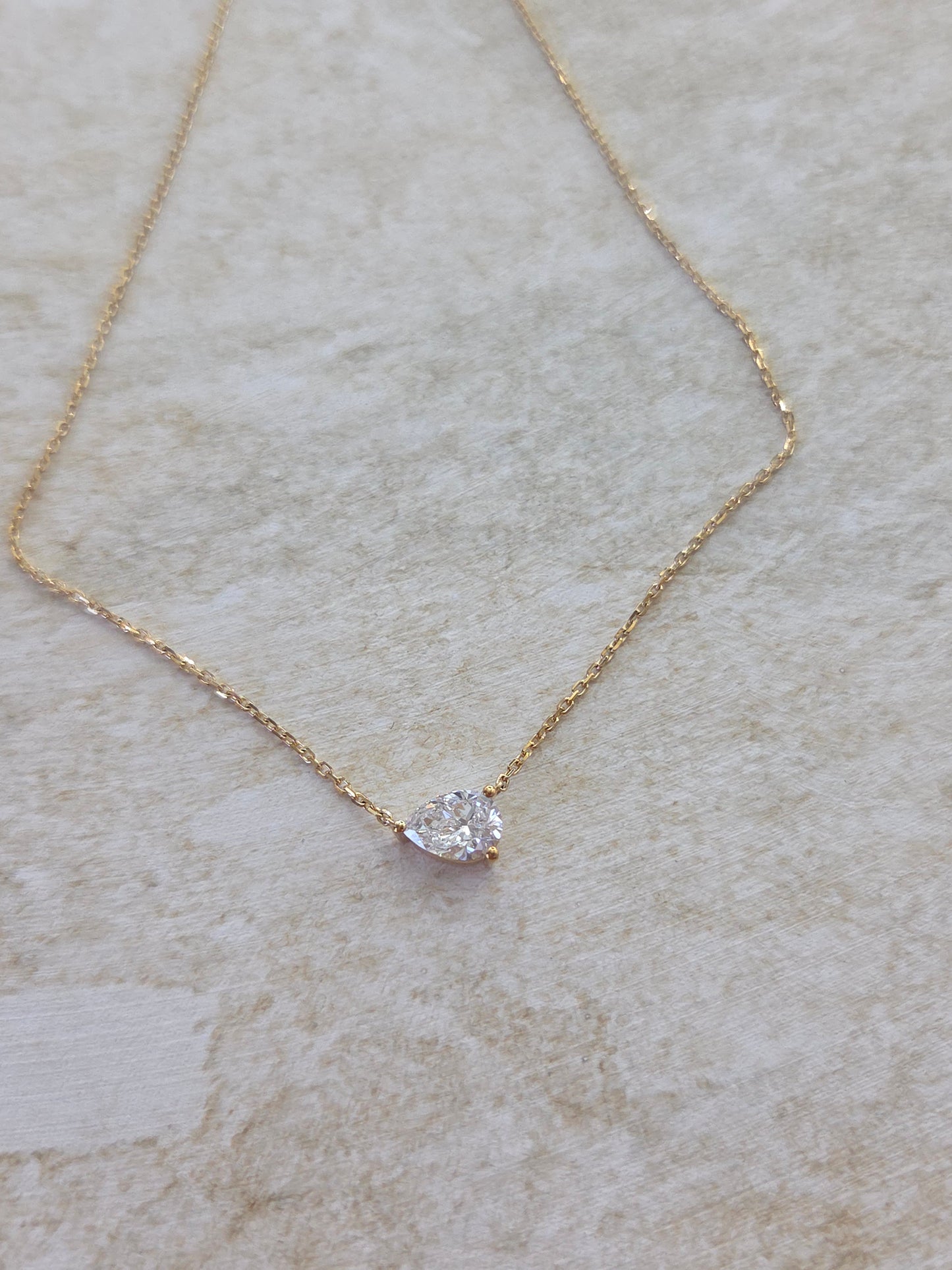 The Pear Solitaire Necklace