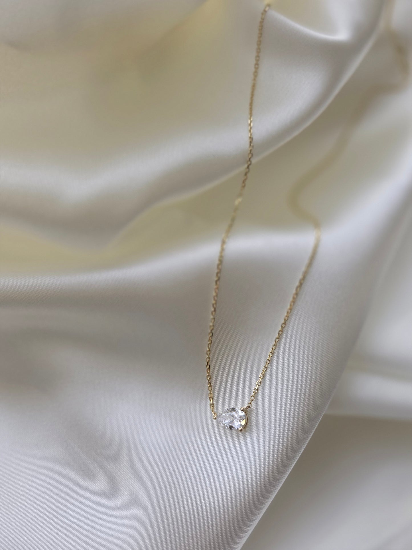 The Pear Solitaire Necklace