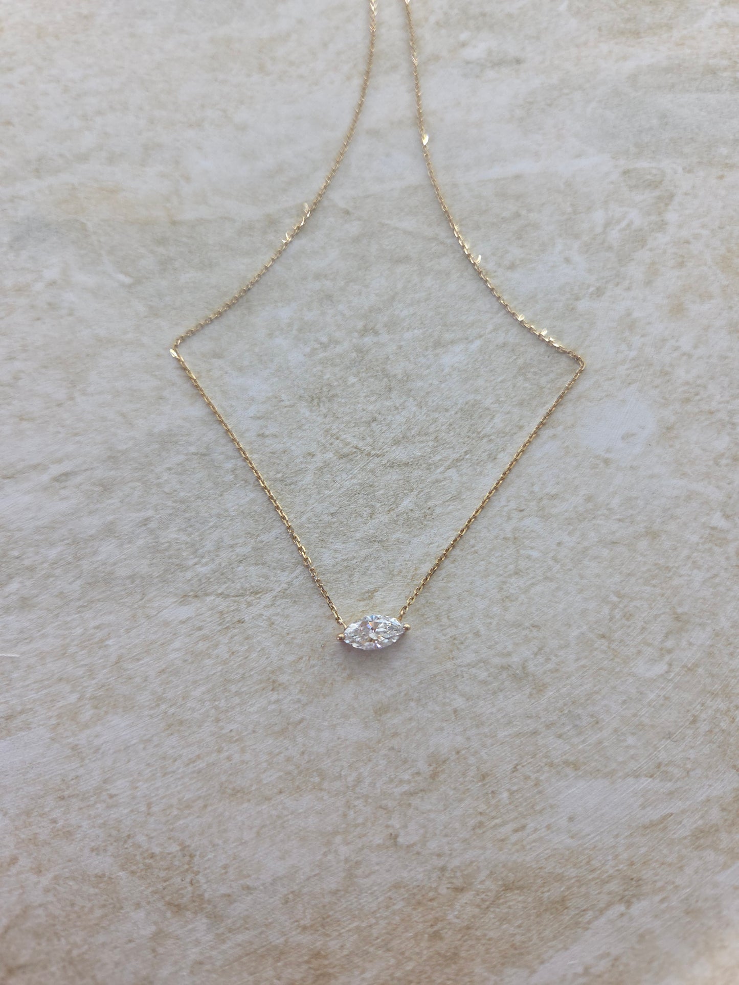 The Marquise Solitaire Necklace