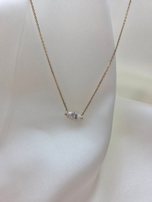The Marquise Solitaire Necklace