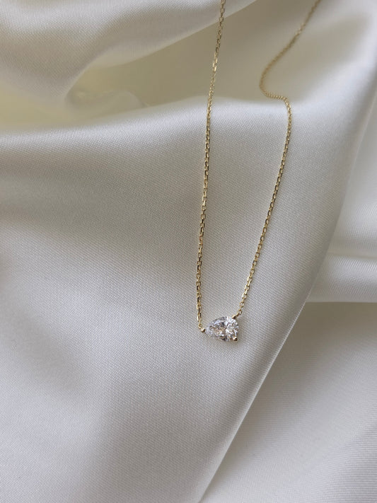 The Pear Solitaire Necklace